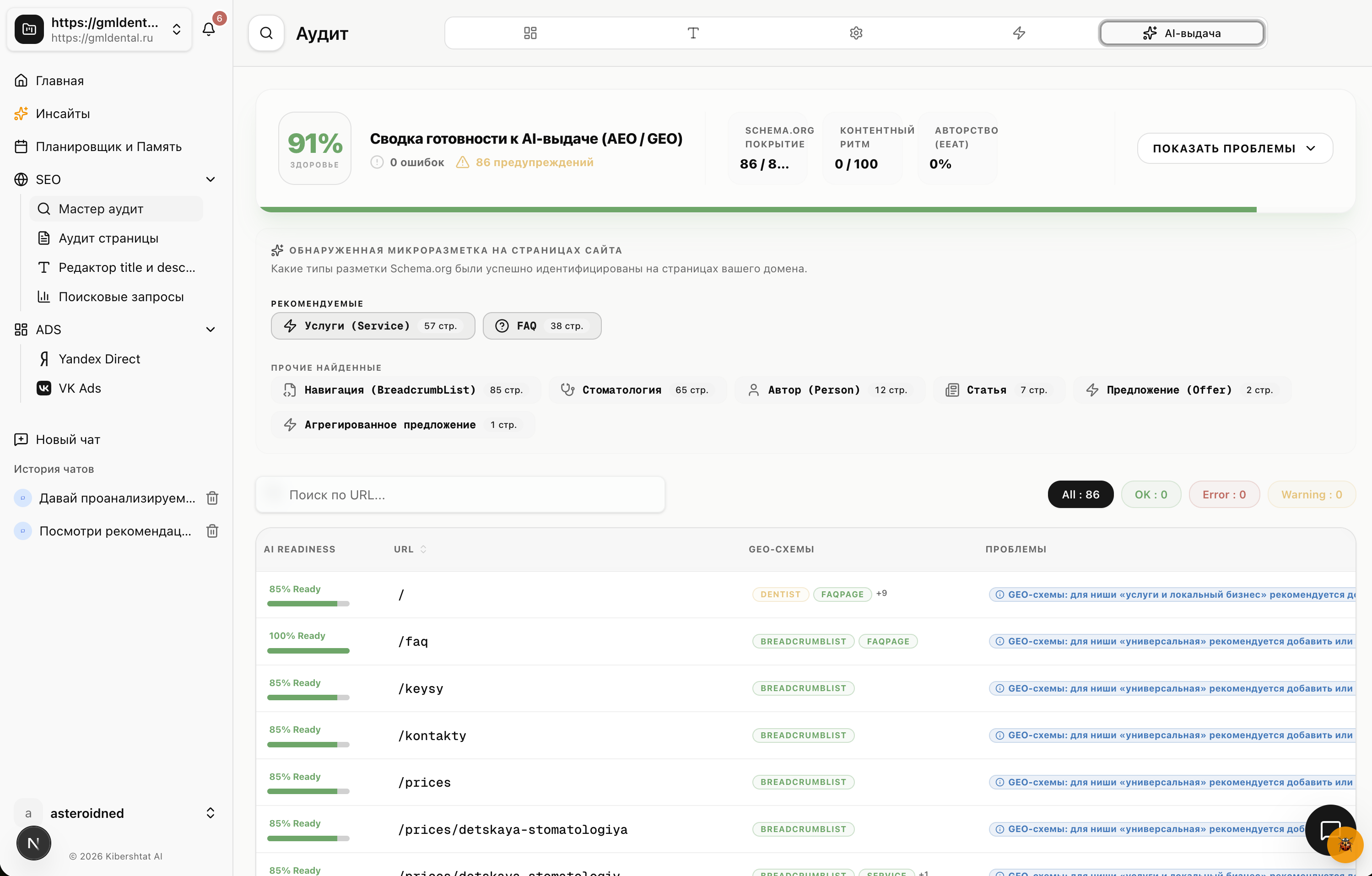 dashboard screenshot